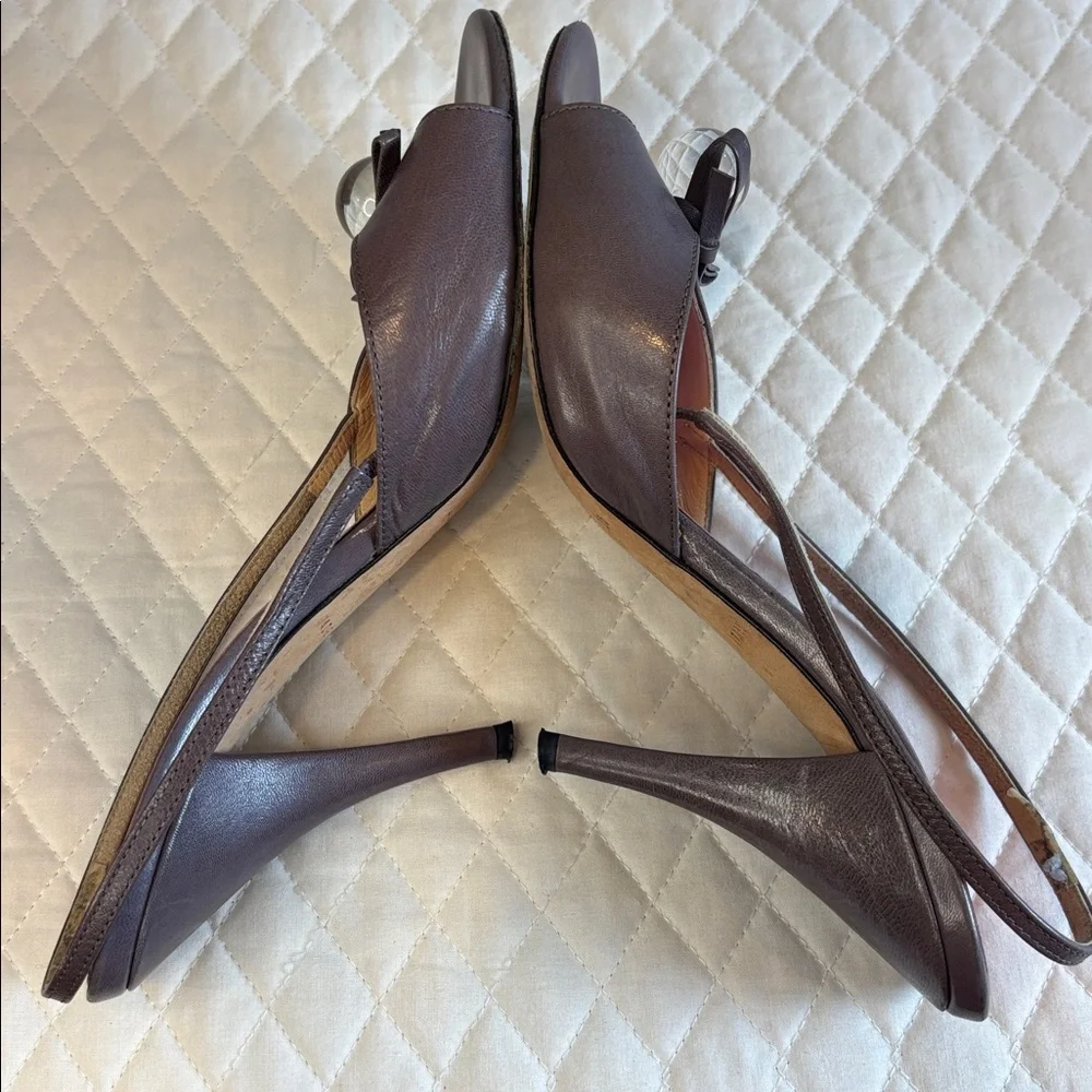 Kate Spade New York Hattie Leather Slingback Heels Open Toe Women's Size 7.5